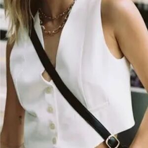 Princess Polly Levine Button-Front Vest Top